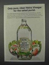 1966 Heinz White Vinegar Ad - For the Salad Purist - £14.69 GBP