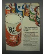 1966 Hi-C Drink Ad - Your Growing Family Could Win - £14.55 GBP