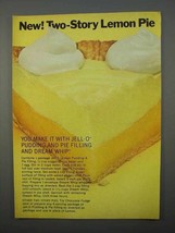 1966 Jell-O Pudding and Dream Whip Ad - Lemon Pie - £14.78 GBP