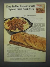 1966 Lipton Onion Soup Mix Ad - Italian Meat Sauce - £14.73 GBP