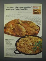 1966 Lipton Onion Soup Mix Ad - Onion-Smothered Chicken - £14.45 GBP