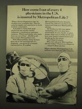 1966 Metropolitan Life Insurance Ad - 1 of 4 Physicians - £14.78 GBP