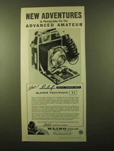 1958 Linhof Super Technika 23 Ad - New Adventures - £14.48 GBP