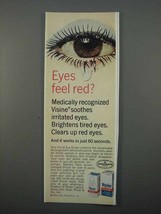 1966 Visine Eye Drops Ad - Eyes Feel Red? - £14.73 GBP