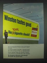 1966 Winston Cigarettes Ad - Tastes Good Like Should - £14.69 GBP