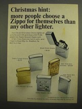 1966 Zippo Cigarette Lighter Ad - Christmas Hint - $18.49
