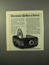 1970 Minolta Autopak Projector Ad - Do Your Slides a Favor - $18.49