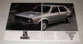 1978 Volkwagen Rabbit Car Ad - Volkswagen Does it Again - £14.49 GBP