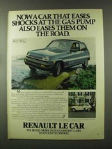 1980 Renault Le Car Ad - Eases Shocks at Gas Pump - £14.45 GBP