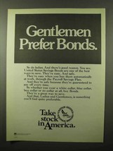 1980 United States Savings Bonds Ad - Gentlemen Prefer - £14.54 GBP