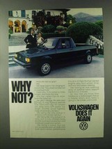 1980 Volkswagen Pickup Truck Ad - Why Not? - £13.82 GBP