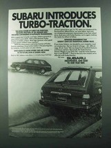 1984 Subaru Turbo-Traction Station Wagon & Brat Ad - $18.49