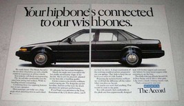 1987 Honda Accord Lxi 4-Door Sedan Ad - Our Wishbones - £14.52 GBP
