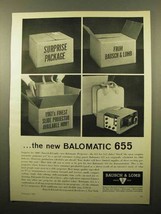 1960 Bausch &amp; Lomb Balomatic 655 Projector Ad - £14.48 GBP