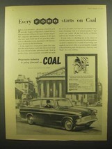 1960 Ford Motor Company Ad - Every Ford Starts on Coal - £14.55 GBP