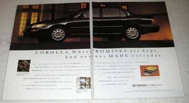 1995 Toyota Corolla Ad - Promises Are Kept - $18.49
