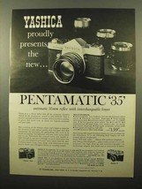 1961 Yashica Pentamatic 35 Camera Ad - Proudly - £14.44 GBP