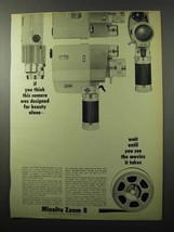 1964 Minolta Zoom 8 Movie Camera Ad - For Beauty Alone - £14.78 GBP