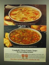 1965 Campbell&#39;s Noodles &amp; Ground Beef Soup Ad - $18.49