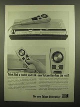 1965 Edison Voicewriter Ad - Think, Flick a Thumb, Talk - £14.55 GBP