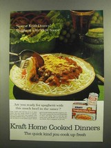 1965 Kraft Spaghetti and Meat Sauce Dinner Ad - $18.49