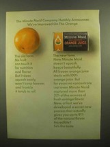 1965 Minute Maid Orange Juice Ad - Humbly Announces - £14.78 GBP