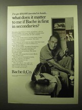 1966 Bache &amp; Co. Brokers Ad - First in Secondaries - £14.78 GBP