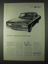 1966 Chrysler Imperial Car Ad - Quiet Spot To Go - £14.54 GBP