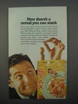 1966 General Mills Wheat Stax Cereal Ad - Can Stack! - $18.49