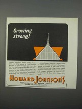 1966 Howard Johnson&#39;s Motor Lodges Ad - Growing Strong - £14.77 GBP