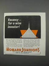 1966 Howard Johnson&#39;s Motor Lodges Ad - Wise Investor - £14.77 GBP