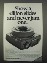 1966 Kodak Carousel 600 Projector Ad - Never Jam One - $18.49
