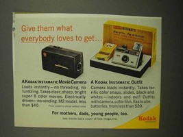 1966 Kodak M2 Instamatic Movie Camera &amp; Instamatic Ad - $18.49