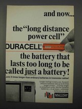 1966 Mallory Duracell Batteries Ad - Long Distance - £14.58 GBP