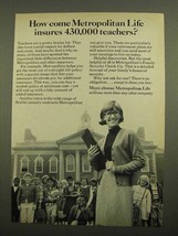 1966 Metropolitan Life Insurance Ad - 430,000 Teachers - £14.78 GBP