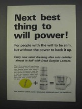 1966 Sunkist Lemons Ad - Next Best Thing to Will Power - $18.49
