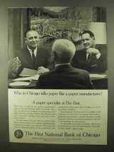 1966 The First National Bank of Chicago Ad - Paper - £14.50 GBP