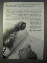 1966 Western Electric Ad - Direct-Distance-Dial - £14.78 GBP