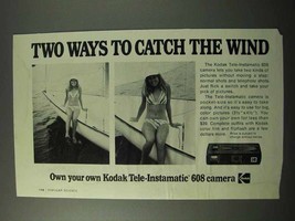 1977 Kodak Tele-Instamatic 608 Camera Ad - Catch Wind - $18.49
