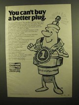 1978 Champion Spark Plugs Ad - Can&#39;t Buy Better Plug - £14.44 GBP