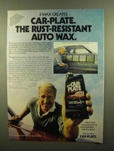 1978 J/Wax Car-Plate Wax Ad - Rust-Resistant - £14.57 GBP