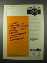 1979 Minolta XD-11 Camera Ad - Flexibility Compactness - $18.49