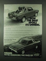 1979 Subaru Brat Ad - Spoils Its Owners - $18.49