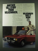 1981 Volkswagen Rabbit Car Ad - Wilt Chamberlain - £14.44 GBP