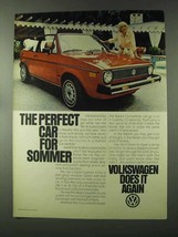 1981 Volkswagen Rabbit Convertible Car Ad - Elke Sommer - £14.44 GBP