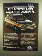 1983 Ford Escort Wagon Ad - Best Selling in America - £14.46 GBP