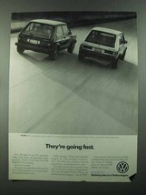 1983 Volkswagen Rabbit GTI Ad - They&#39;re Going Fast - £14.44 GBP