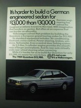 1984 Volkswagen Quantum Ad - It&#39;s Harder to Build - £14.53 GBP