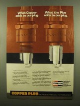 1985 Champion Copper Plus Spark Plugs Ad - Adds - £14.77 GBP