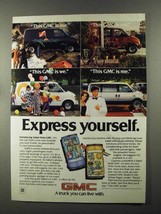 1985 GMC Safari Van Ad - Express Yourself - $14.99